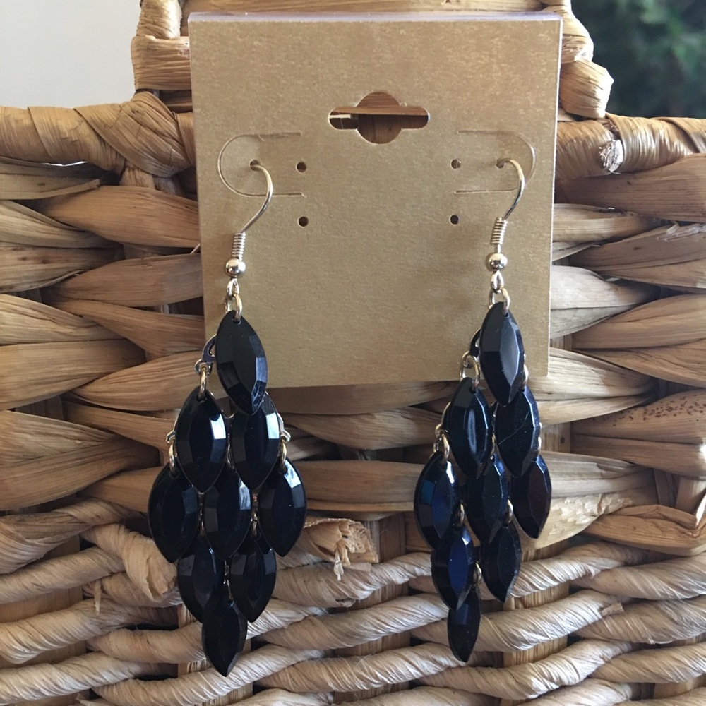 Vintage repurpose faceted chandelier earrings